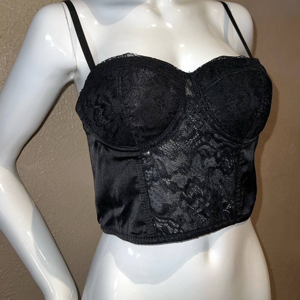 Black lacy Y2K shirt